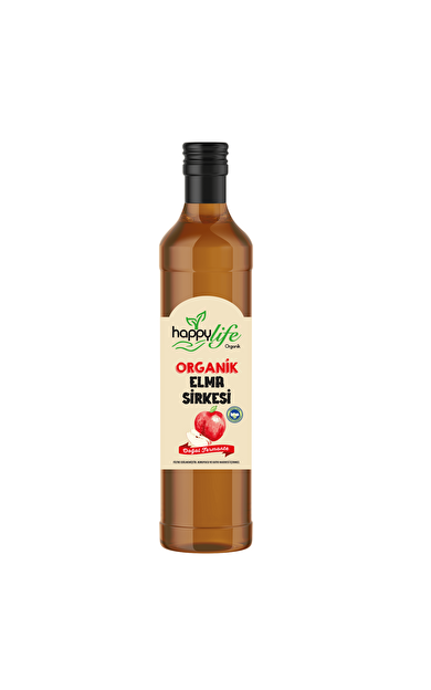 Happylife Organik Elma Sirkesi Cam 500 Ml